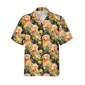 Alternative view of Golden Retriever Hawaiihemd | Hawaii Shirt