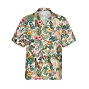 Alternative view of Hawaiihemd Norwegische Waldkatze Hawaiihemd | Hawaii Shirt